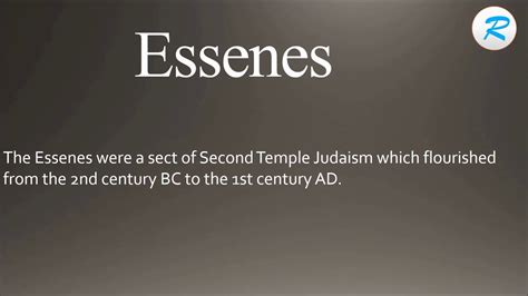 how to say essenes.